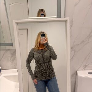 Athletic Gray Long Sleeve Top